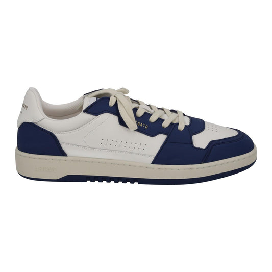 AXEL ARIGATO Men's White & Blue Leather Dice Lo Trainers Size UK10 RRP215 NEW
