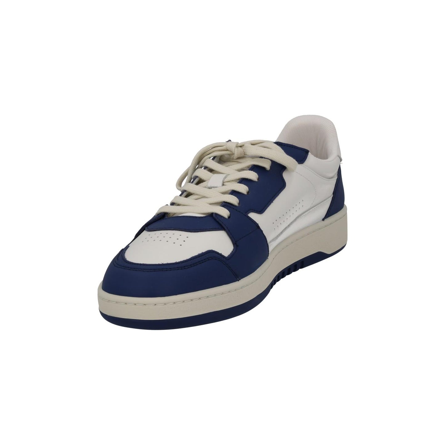 AXEL ARIGATO Men's White & Blue Leather Dice Lo Trainers Size UK10 RRP215 NEW
