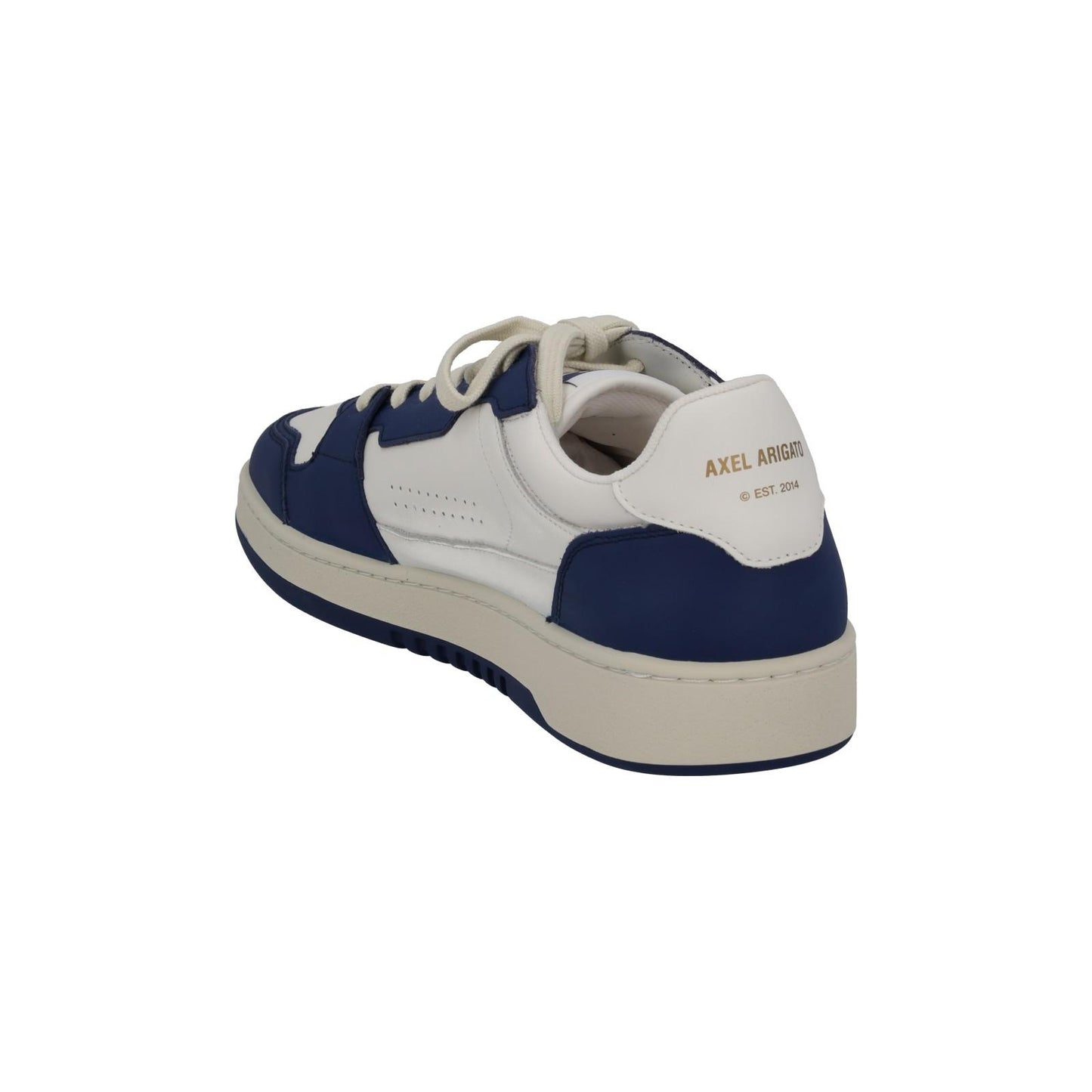 AXEL ARIGATO Men's White & Blue Leather Dice Lo Trainers Size UK10 RRP215 NEW