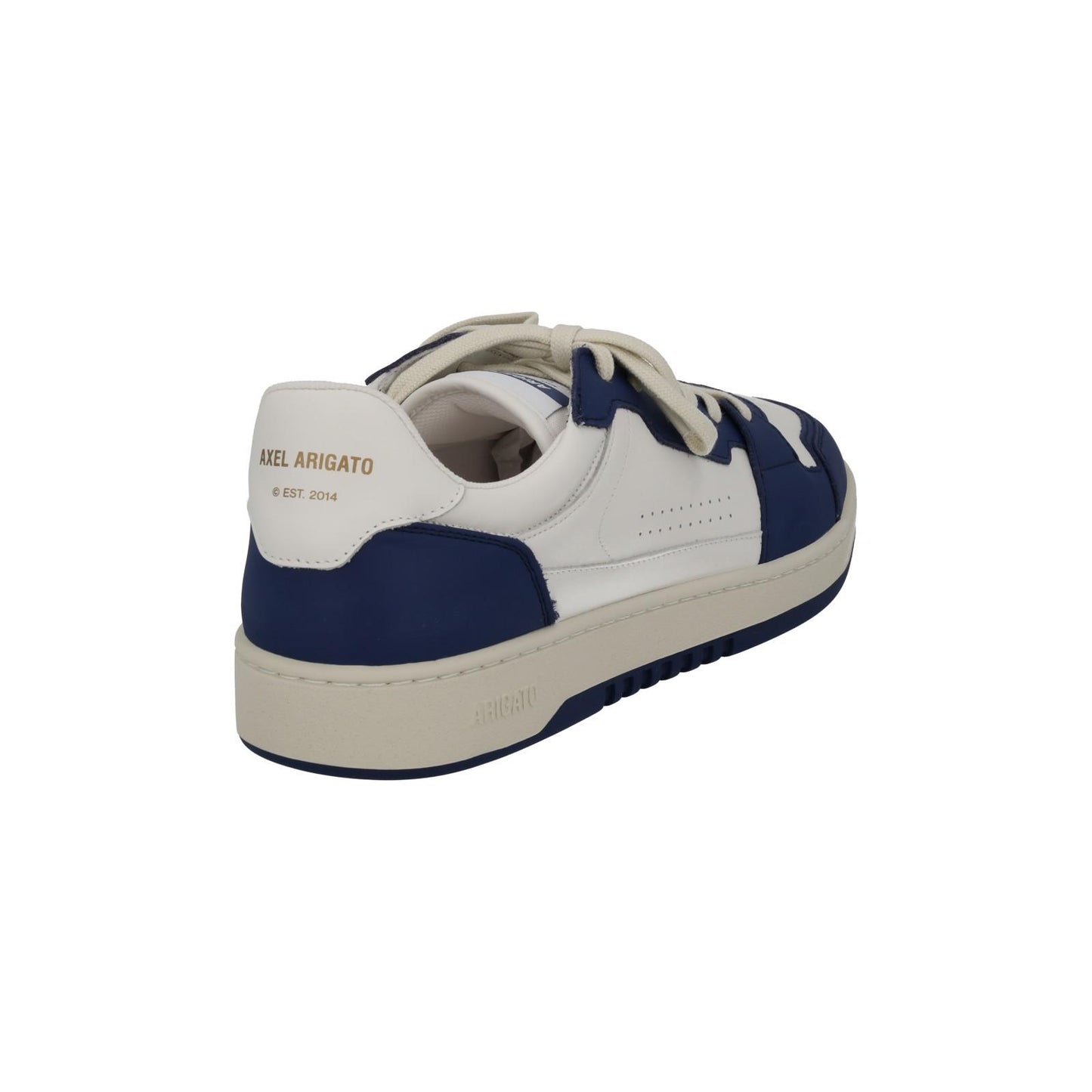 AXEL ARIGATO Men's White & Blue Leather Dice Lo Trainers Size UK10 RRP215 NEW