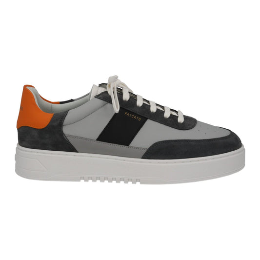 AXEL ARIGATO Men's Grey Leather & Suede Orbit Lace-Up Trainers UK12 RRP230 NEW