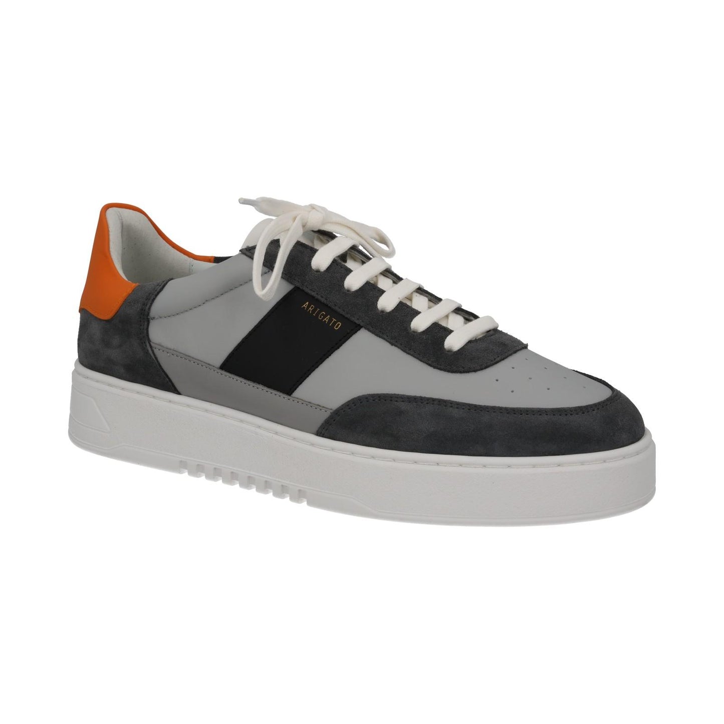 AXEL ARIGATO Men's Grey Leather & Suede Orbit Lace-Up Trainers UK12 RRP230 NEW