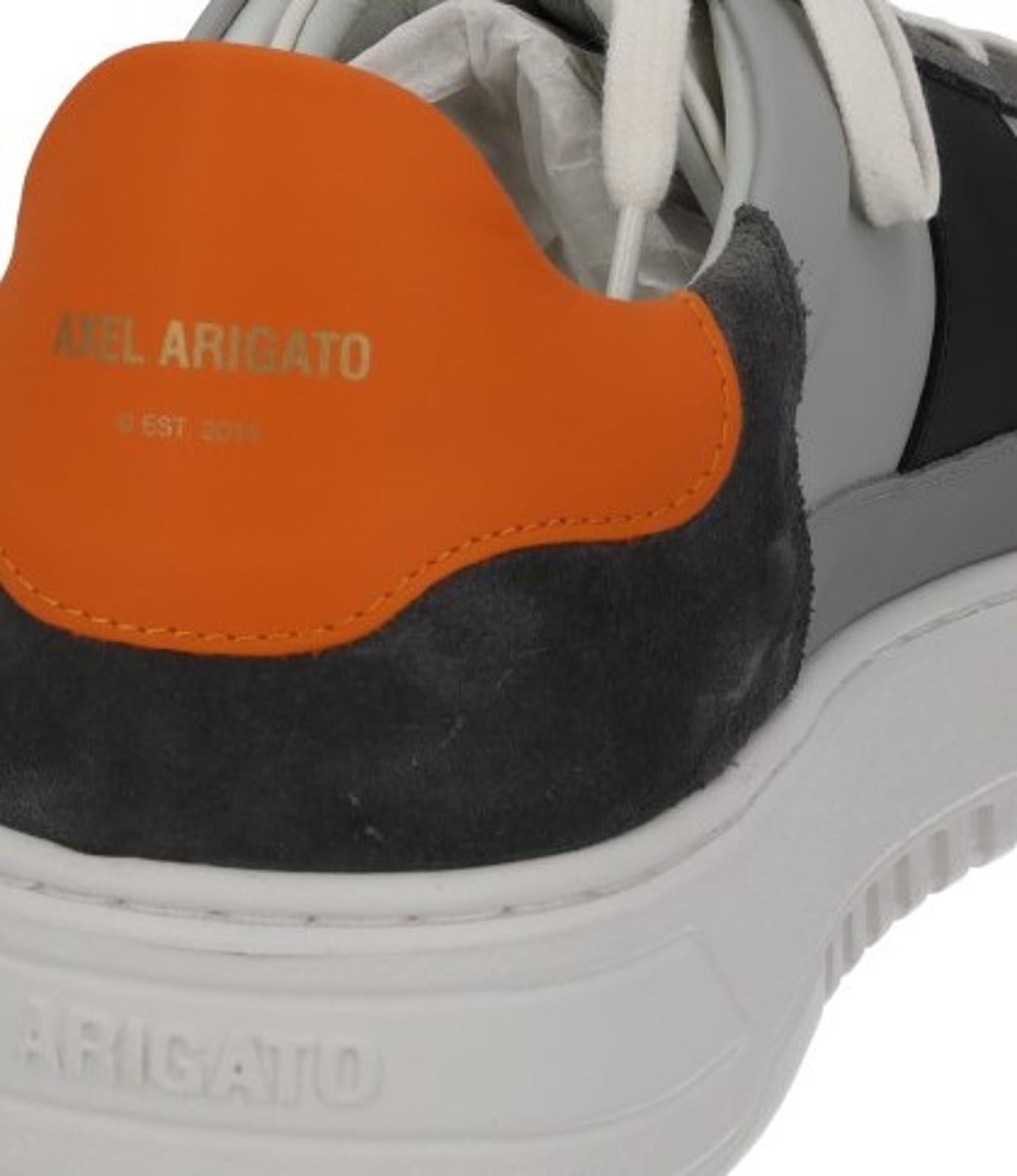 AXEL ARIGATO Men's Grey Leather & Suede Orbit Lace-Up Trainers UK12 RRP230 NEW