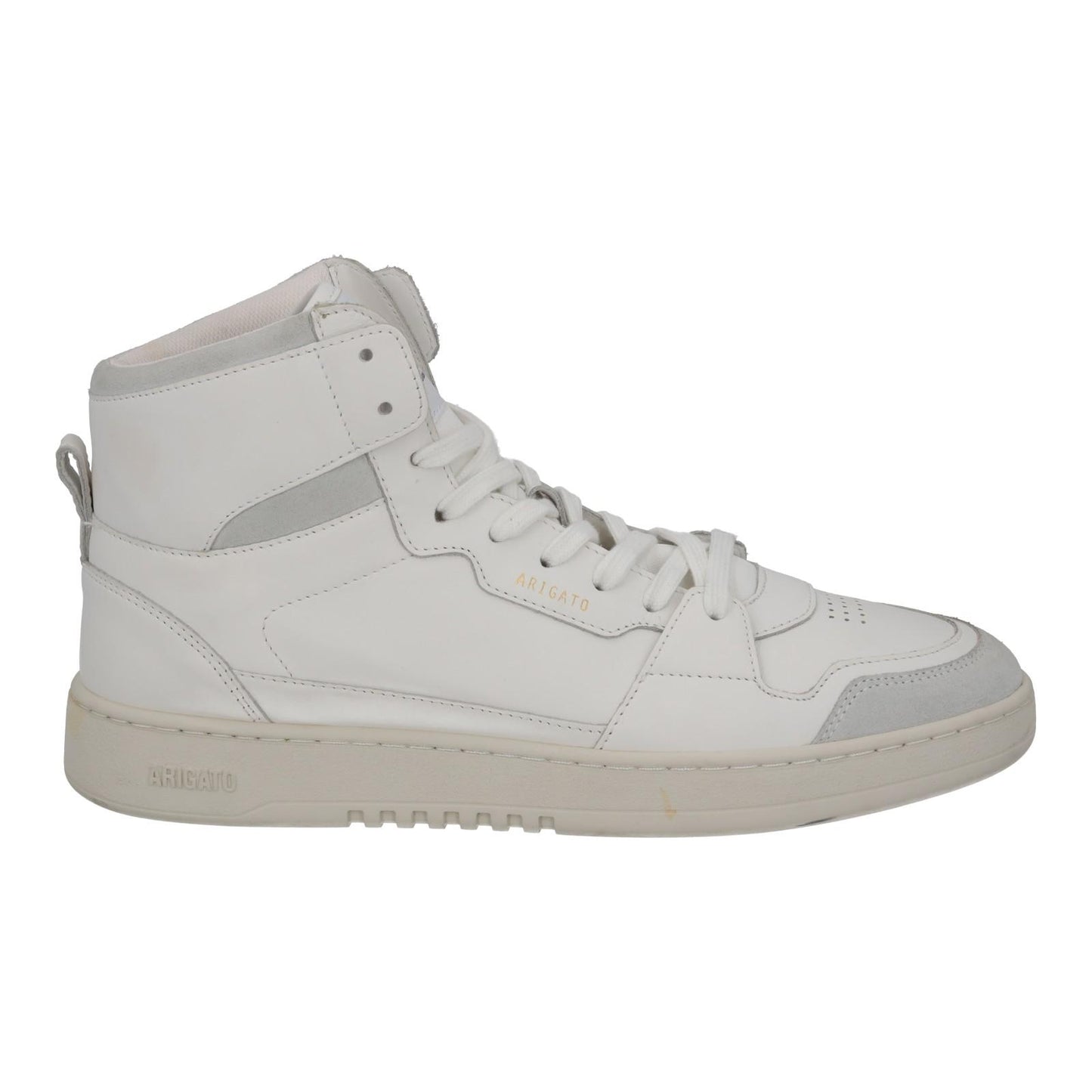 AXEL ARIGATO Men's White Leather Dice Hi Top Lace-Up Trainers UK9 RRP250 NEW