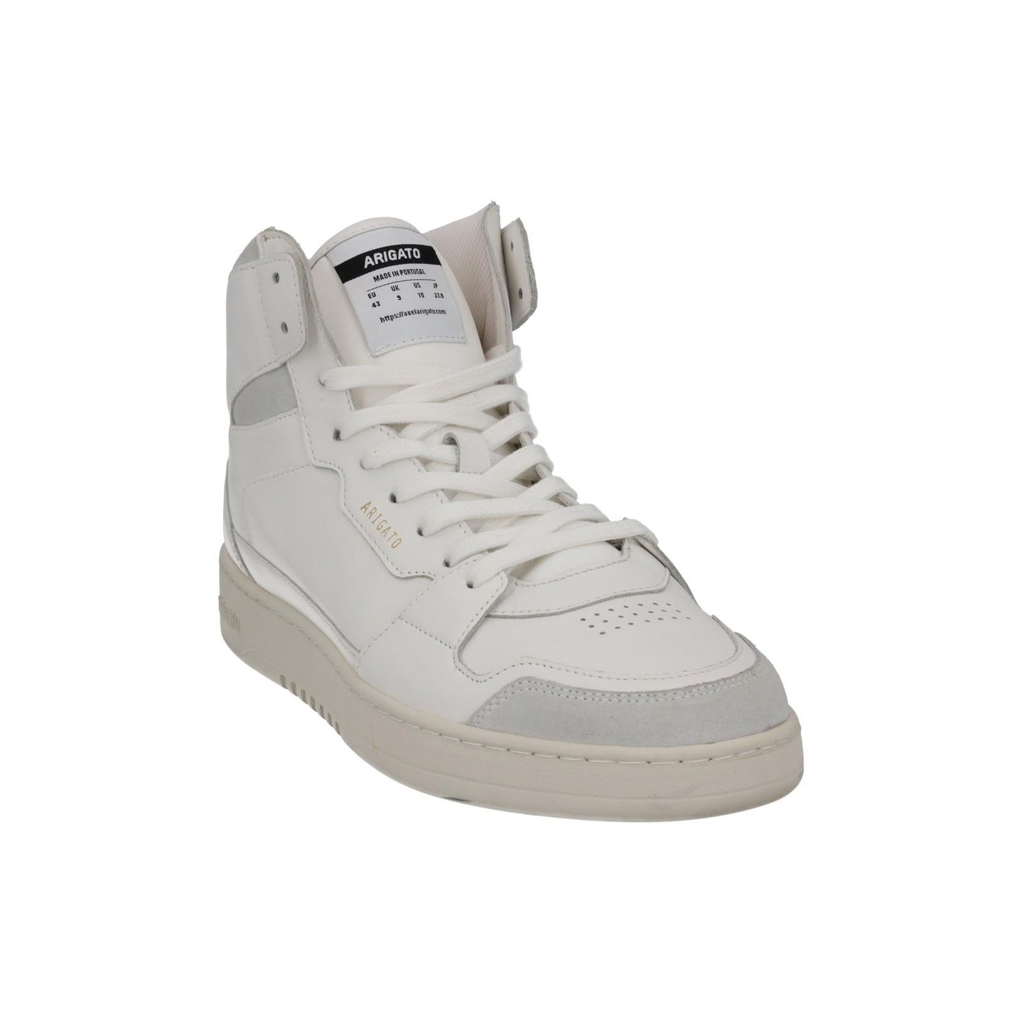 AXEL ARIGATO Men's White Leather Dice Hi Top Lace-Up Trainers UK9 RRP250 NEW