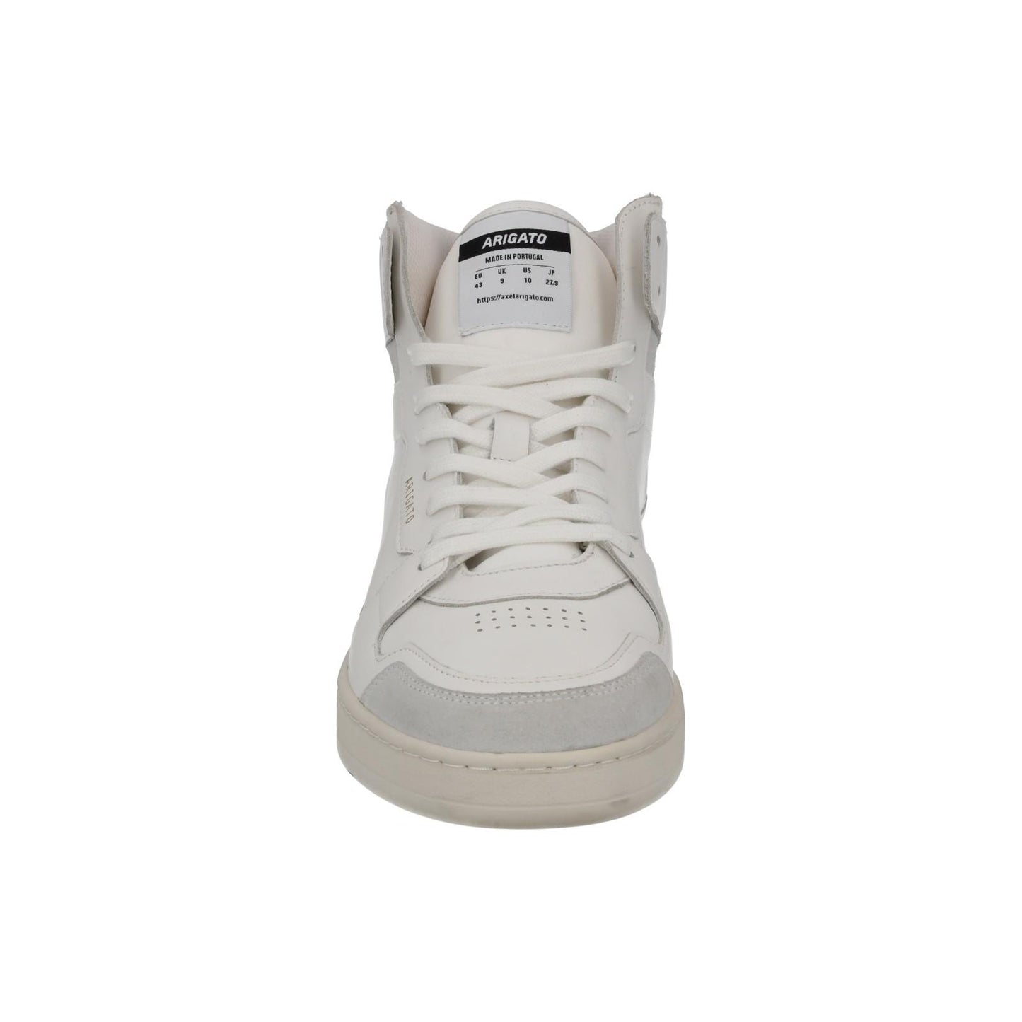AXEL ARIGATO Men's White Leather Dice Hi Top Lace-Up Trainers UK9 RRP250 NEW
