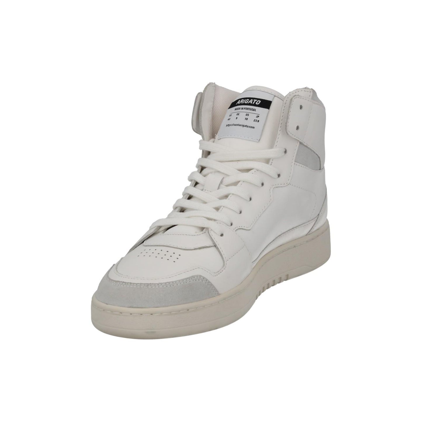 AXEL ARIGATO Men's White Leather Dice Hi Top Lace-Up Trainers UK9 RRP250 NEW