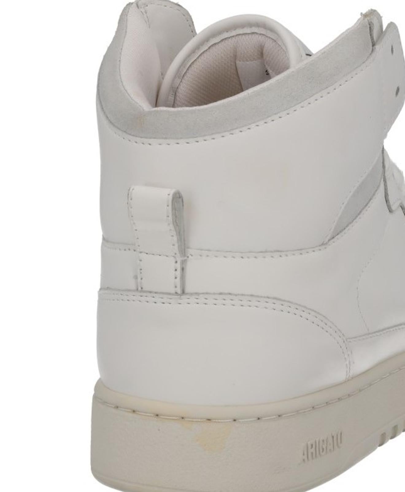 AXEL ARIGATO Men's White Leather Dice Hi Top Lace-Up Trainers UK9 RRP250 NEW