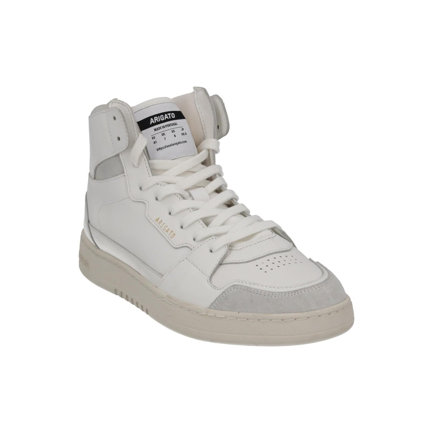 AXEL ARIGATO Men's White Leather Dice Hi Top Lace-Up Trainers UK7 RRP250 NEW