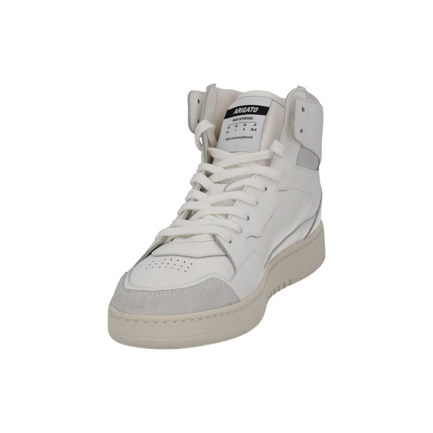 AXEL ARIGATO Men's White Leather Dice Hi Top Lace-Up Trainers UK7 RRP250 NEW
