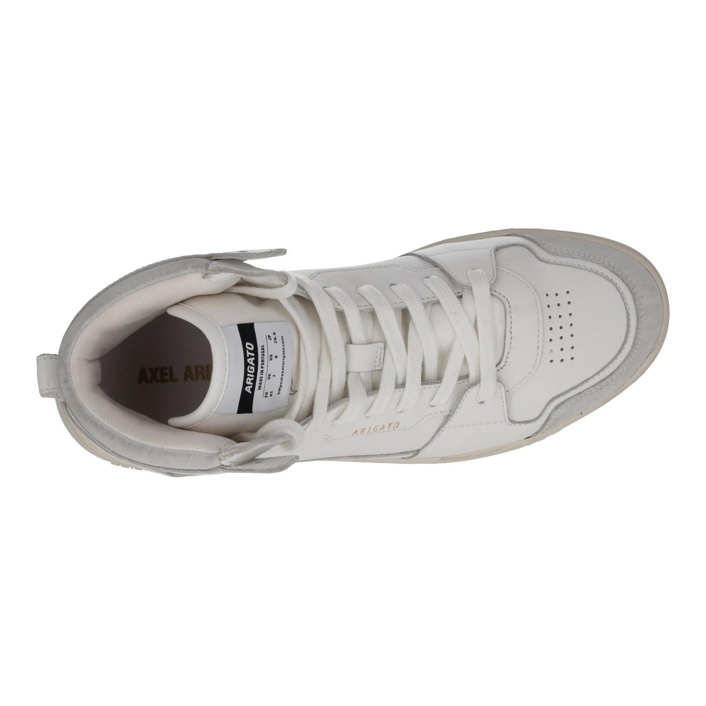 AXEL ARIGATO Men's White Leather Dice Hi Top Lace-Up Trainers UK7 RRP250 NEW