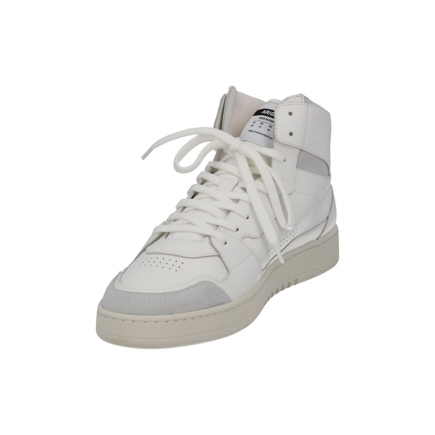 AXEL ARIGATO Men's White Leather Dice Hi Top Lace-Up Trainers UK11 RRP250 NEW