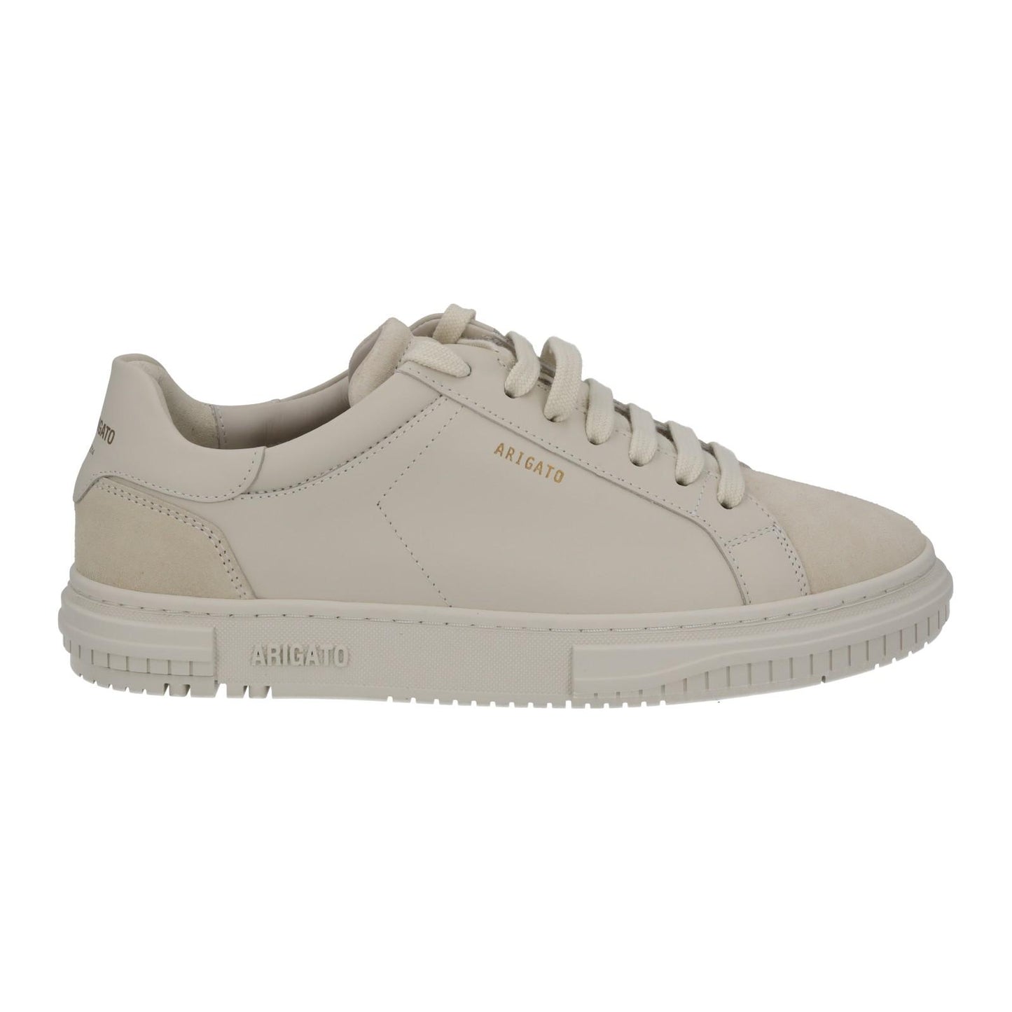 AXEL ARIGATO Men's Beige Leather Low Top Lace-Up Trainers Size UK7 RRP220 NEW