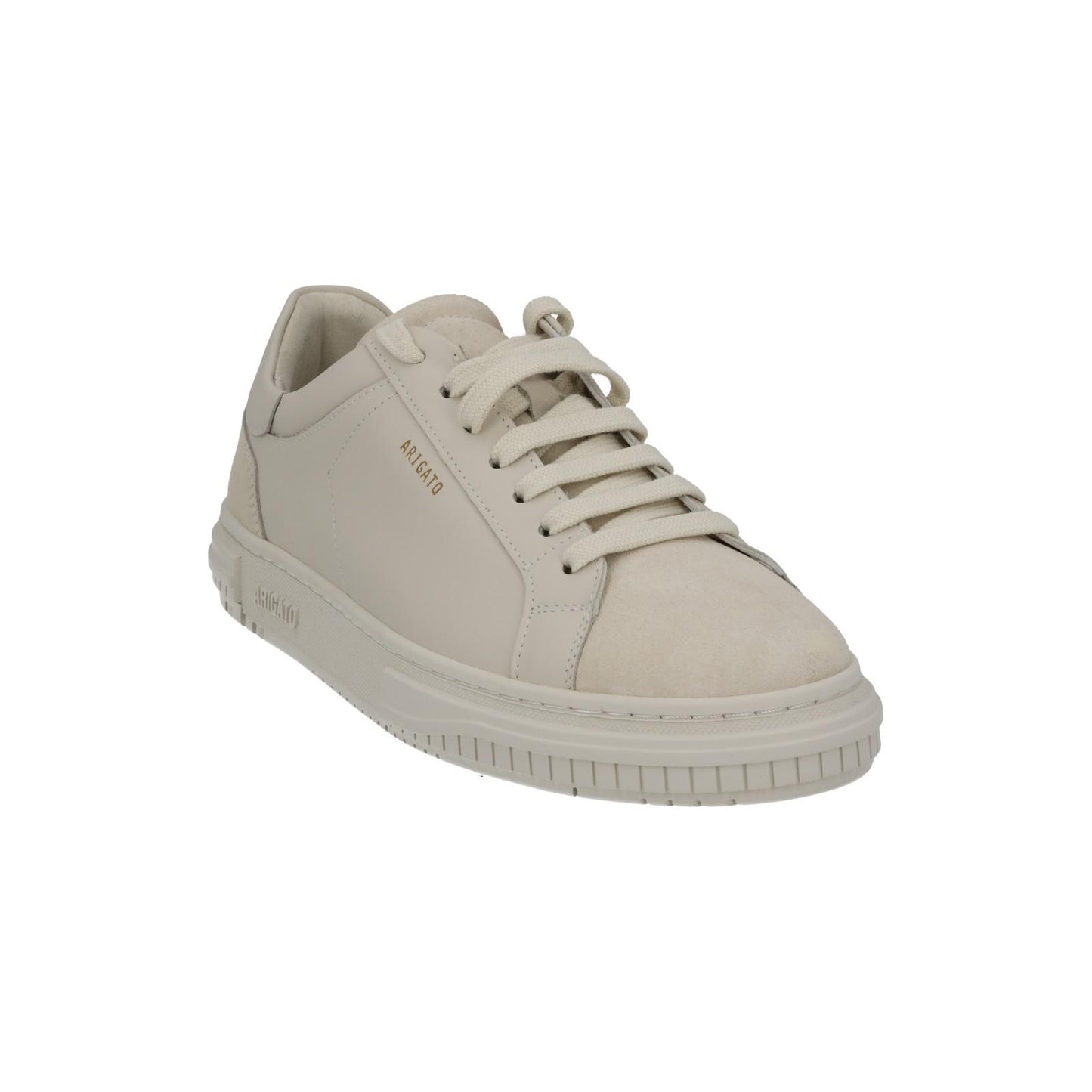 AXEL ARIGATO Men's Beige Leather Low Top Lace-Up Trainers Size UK7 RRP220 NEW