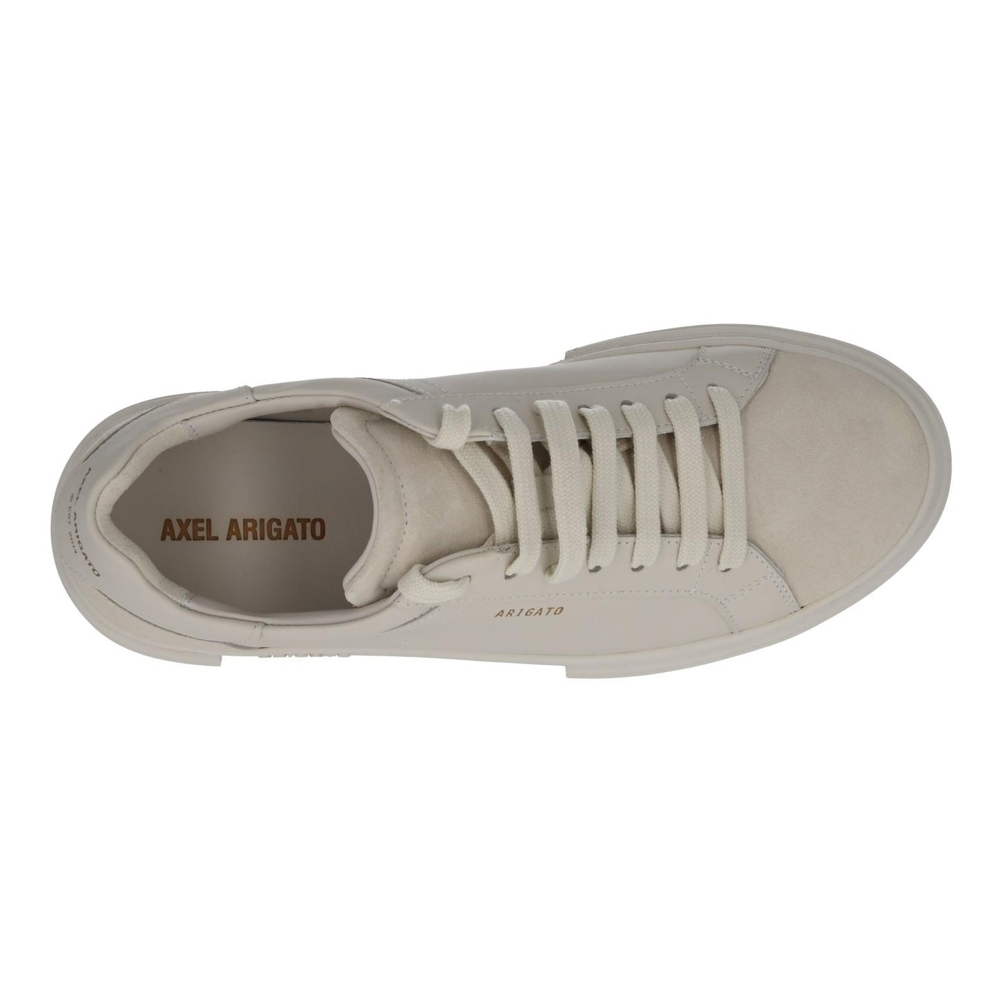 AXEL ARIGATO Men's Beige Leather Low Top Lace-Up Trainers Size UK7 RRP220 NEW