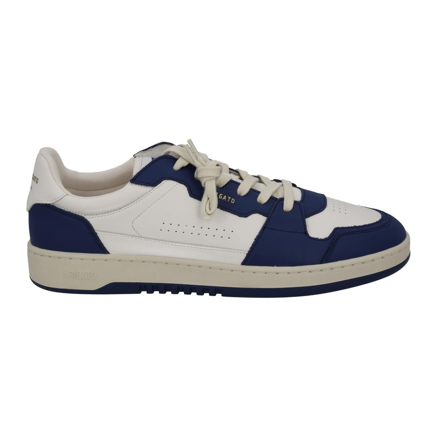 AXEL ARIGATO Men's White & Blue Leather Dice Lo Trainers Size UK11 RRP215 NEW