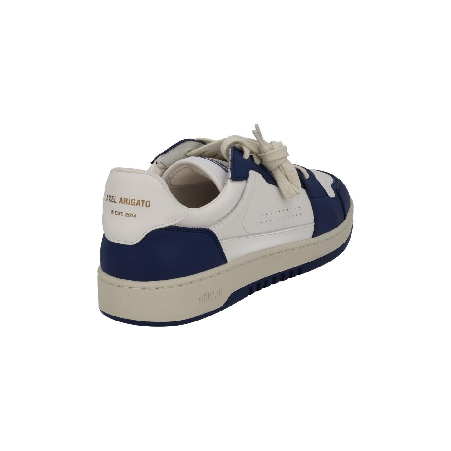 AXEL ARIGATO Men's White & Blue Leather Dice Lo Trainers Size UK11 RRP215 NEW