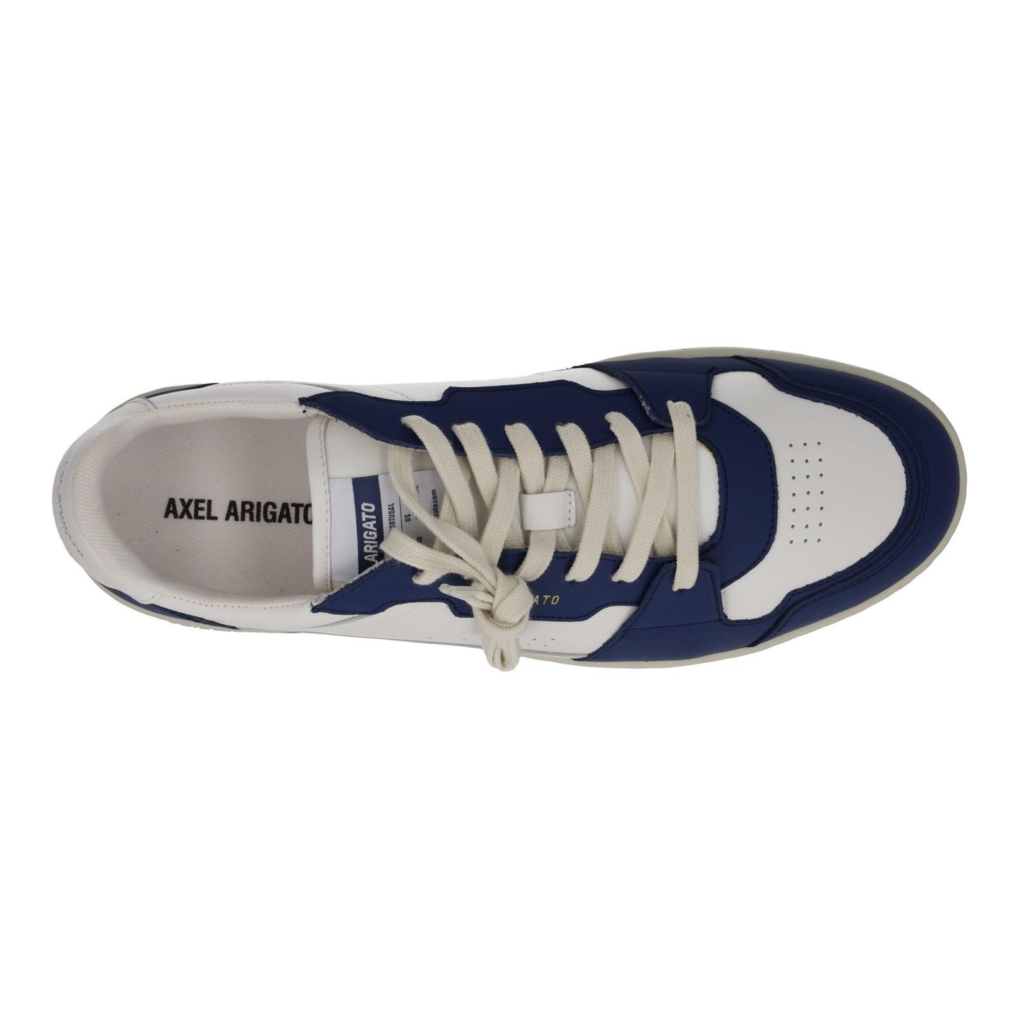 AXEL ARIGATO Men's White & Blue Leather Dice Lo Trainers Size UK11 RRP215 NEW