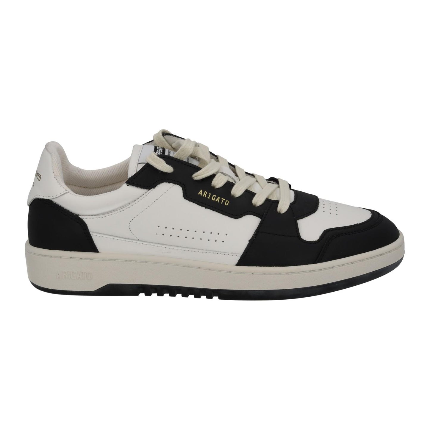AXEL ARIGATO Men's White & Black Leather Dice Lo Trainers Size UK7 RRP215 NEW