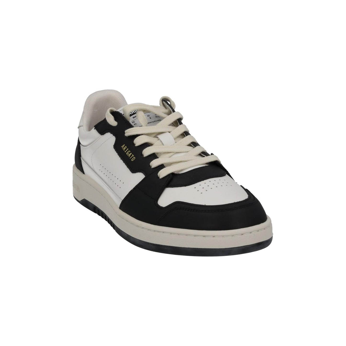 AXEL ARIGATO Men's White & Black Leather Dice Lo Trainers Size UK7 RRP215 NEW