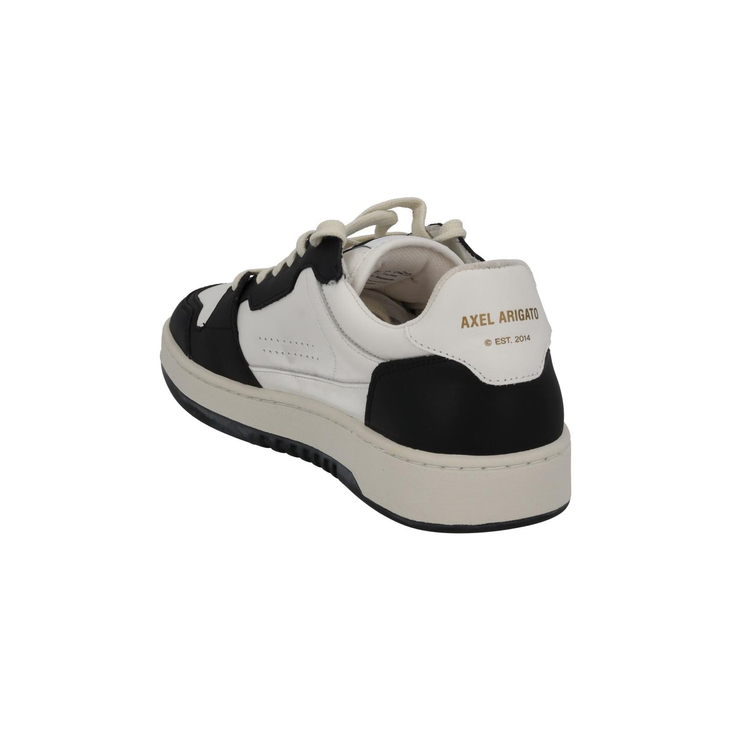 AXEL ARIGATO Men's White & Black Leather Dice Lo Trainers Size UK7 RRP215 NEW