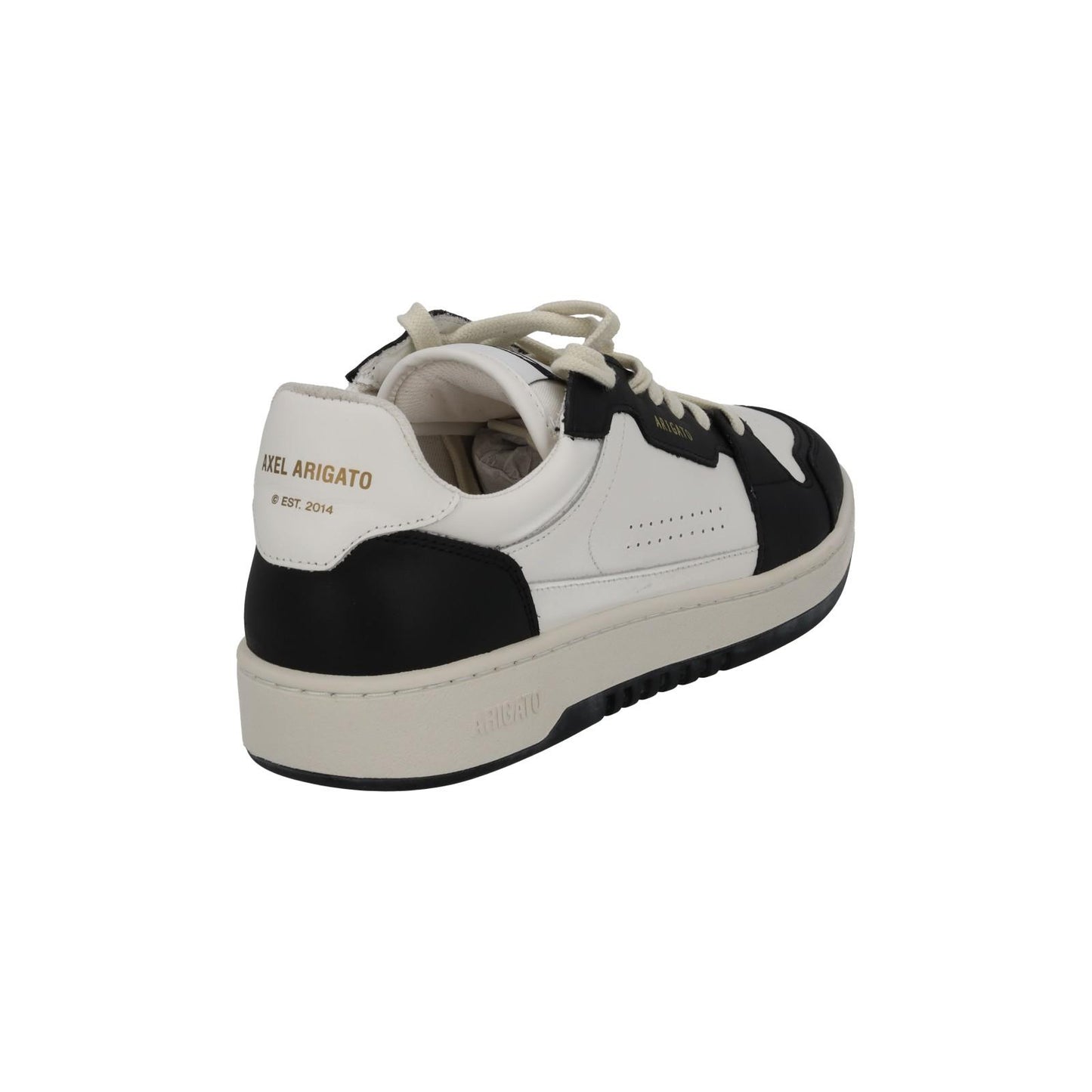 AXEL ARIGATO Men's White & Black Leather Dice Lo Trainers Size UK7 RRP215 NEW