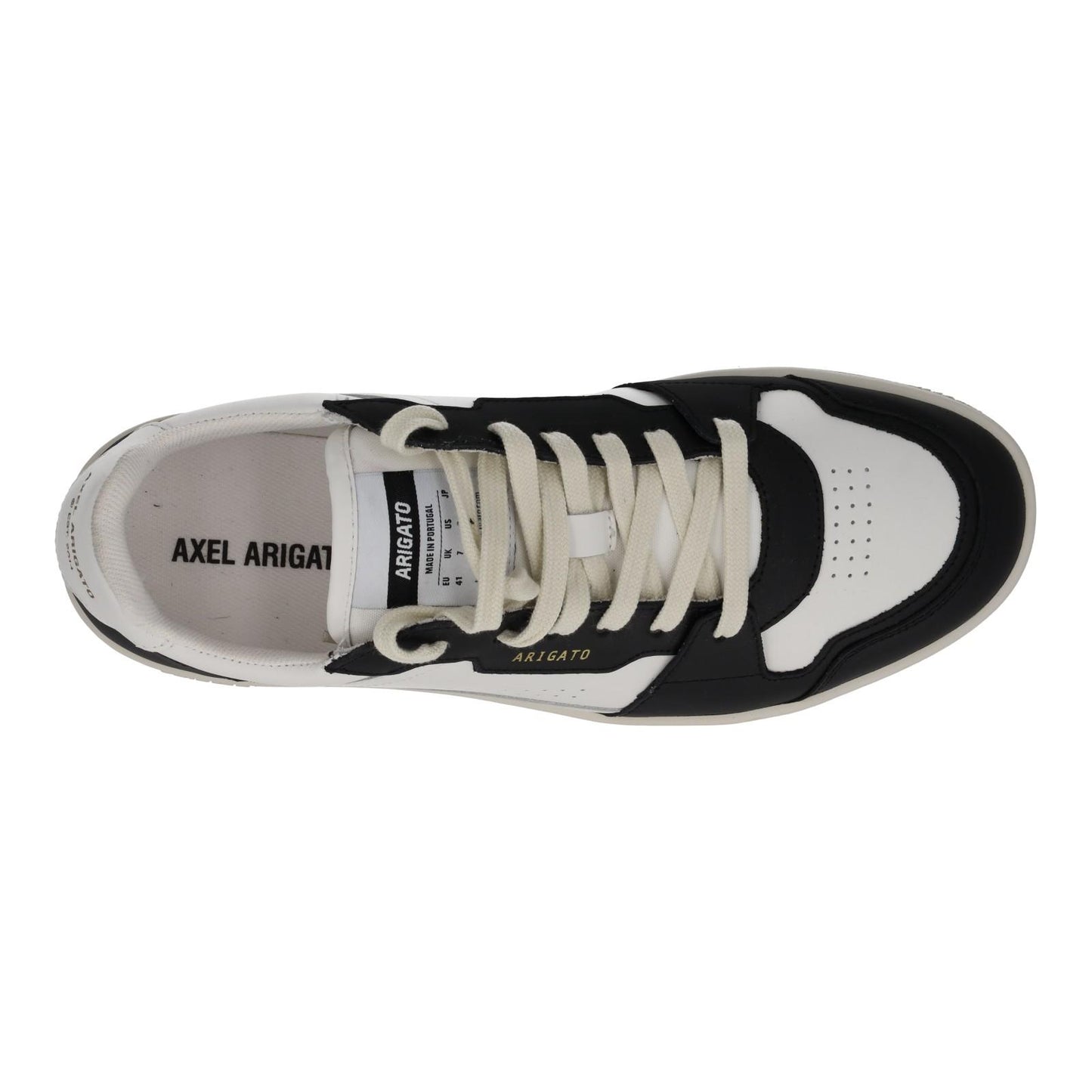 AXEL ARIGATO Men's White & Black Leather Dice Lo Trainers Size UK7 RRP215 NEW