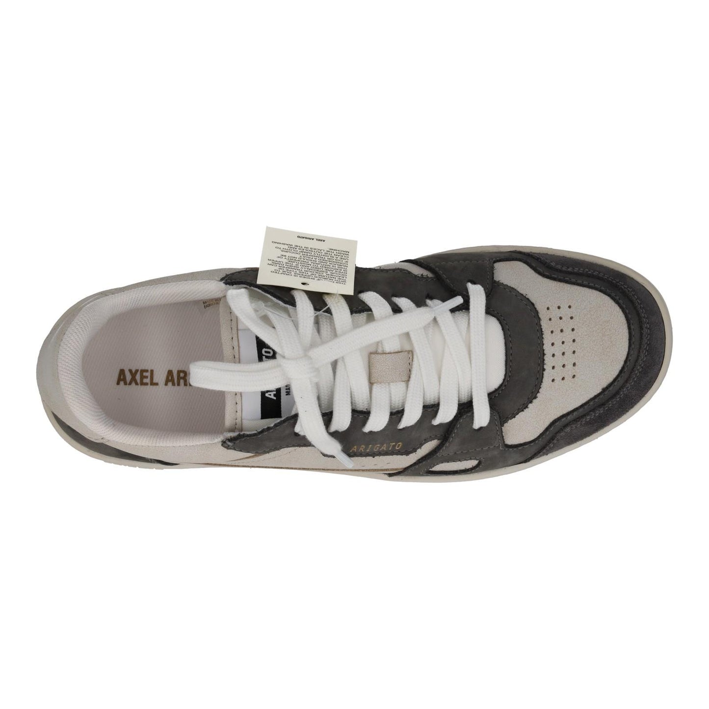 AXEL ARIGATO Men's White & Black Worn Effect Dice Lo Trainers UK6.5 RRP215 NEW