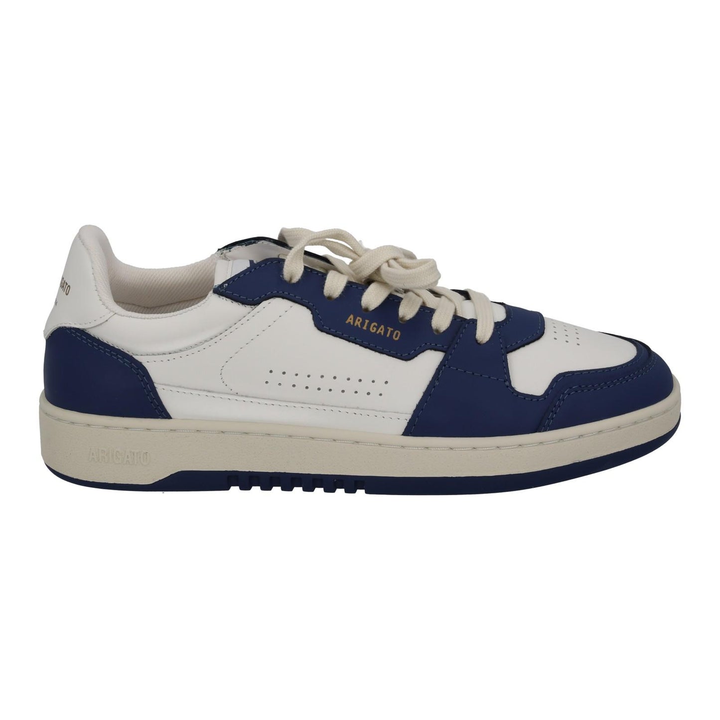 AXEL ARIGATO Men's White & Blue Leather Dice Lo Trainers Size UK7 RRP215 NEW