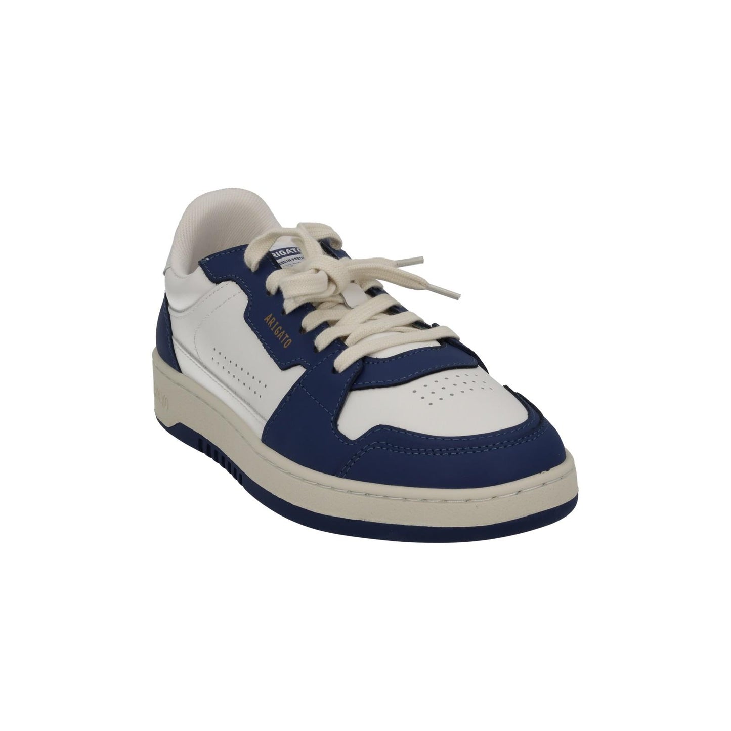AXEL ARIGATO Men's White & Blue Leather Dice Lo Trainers Size UK7 RRP215 NEW