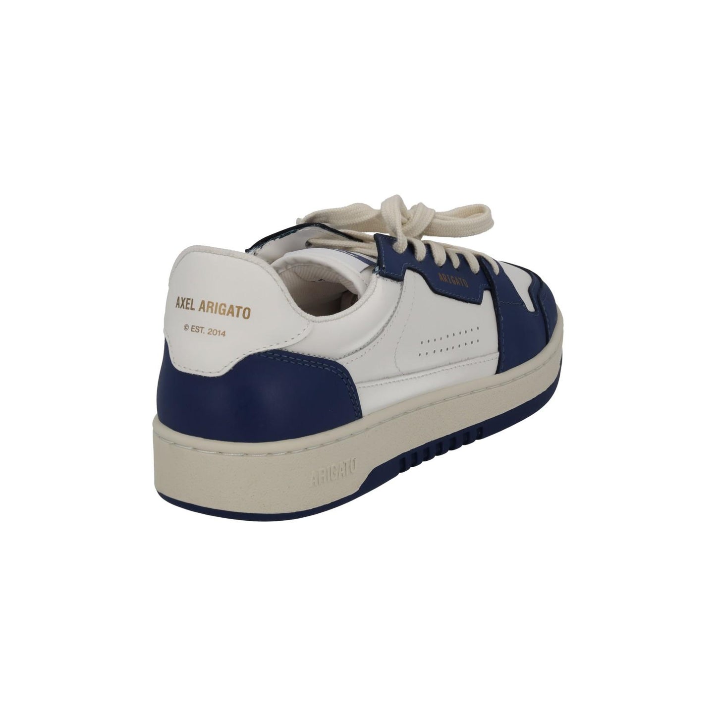 AXEL ARIGATO Men's White & Blue Leather Dice Lo Trainers Size UK7 RRP215 NEW
