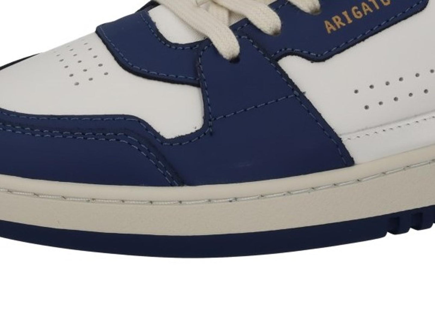 AXEL ARIGATO Men's White & Blue Leather Dice Lo Trainers Size UK7 RRP215 NEW