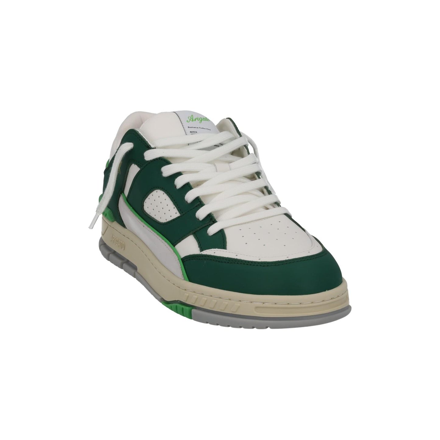 AXEL ARIGATO Men's Green & White Leather Area Low Trainers Size UK10 RRP265 NEW