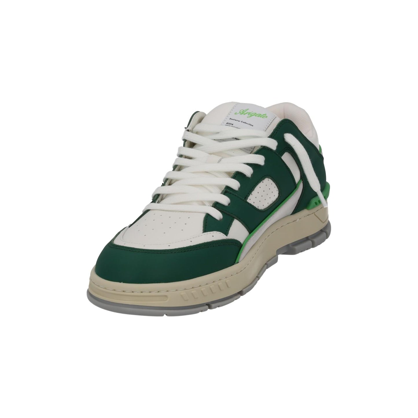 AXEL ARIGATO Men's Green & White Leather Area Low Trainers Size UK10 RRP265 NEW