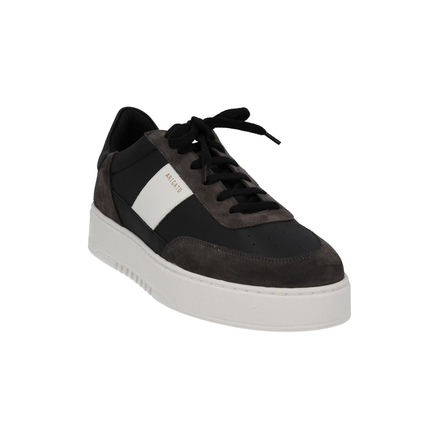AXEL ARIGATO Men's Black & White Leather Lace-Up Orbit Trainers UK11 RRP230 NEW