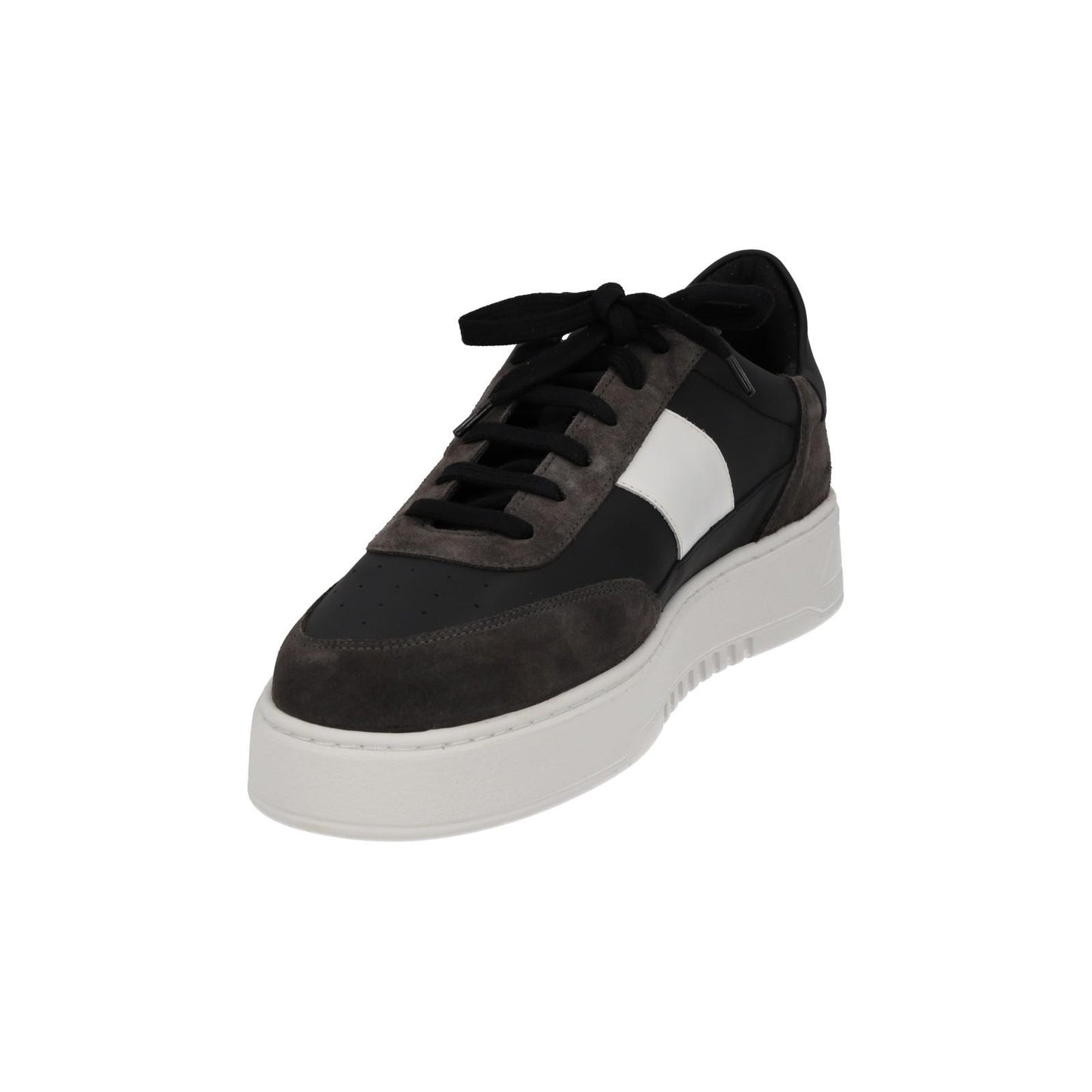 AXEL ARIGATO Men's Black & White Leather Lace-Up Orbit Trainers UK11 RRP230 NEW