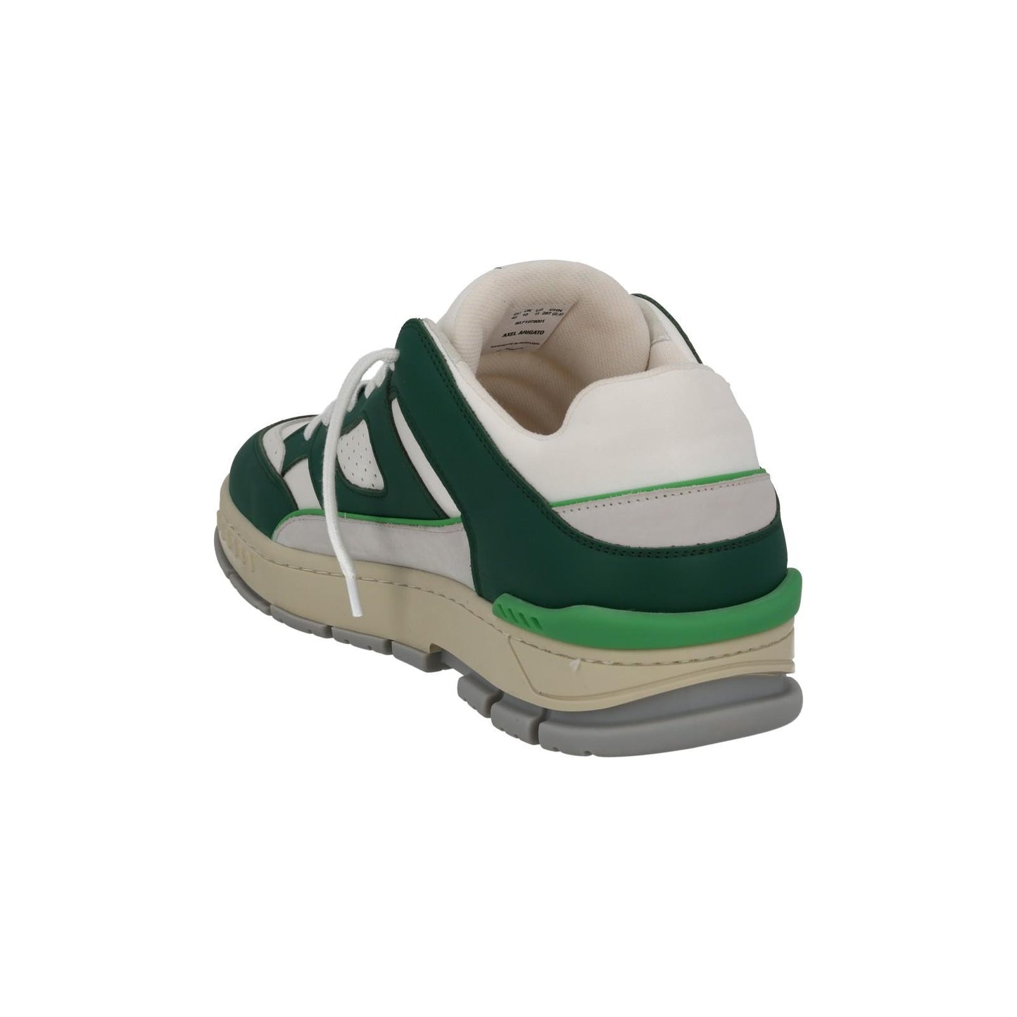 AXEL ARIGATO Men's Green & White Leather Area Low Trainers Size UK11 RRP265 NEW