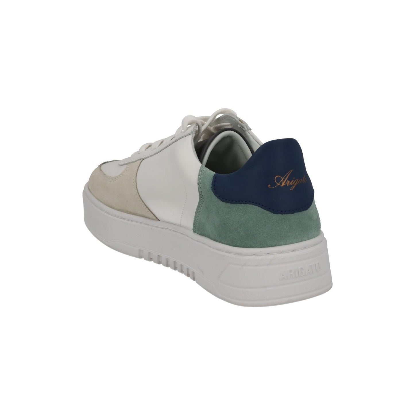 AXEL ARIGATO Men's White Suede Panelled Low Top Orbit Trainers UK8 RRP230 NEW