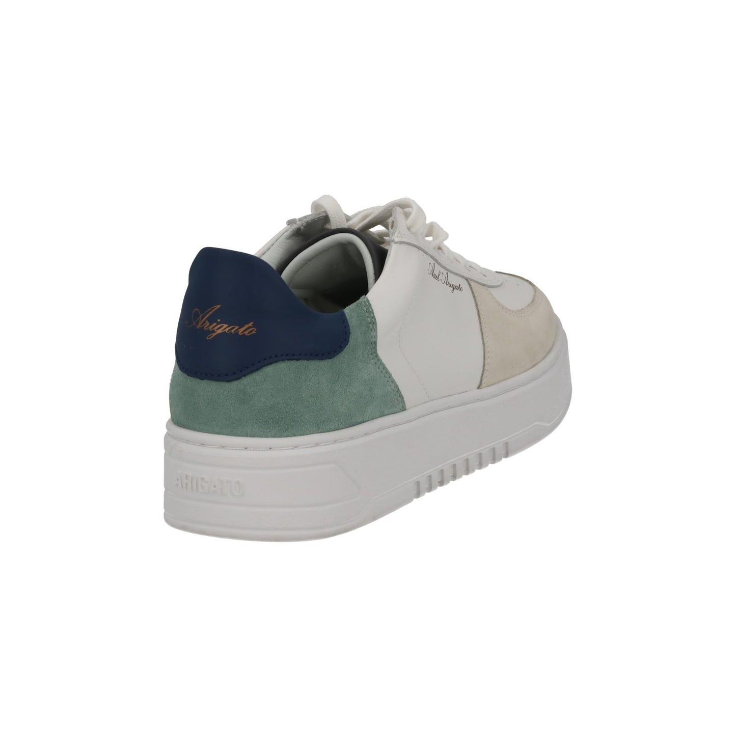 AXEL ARIGATO Men's White Suede Panelled Low Top Orbit Trainers UK8 RRP230 NEW