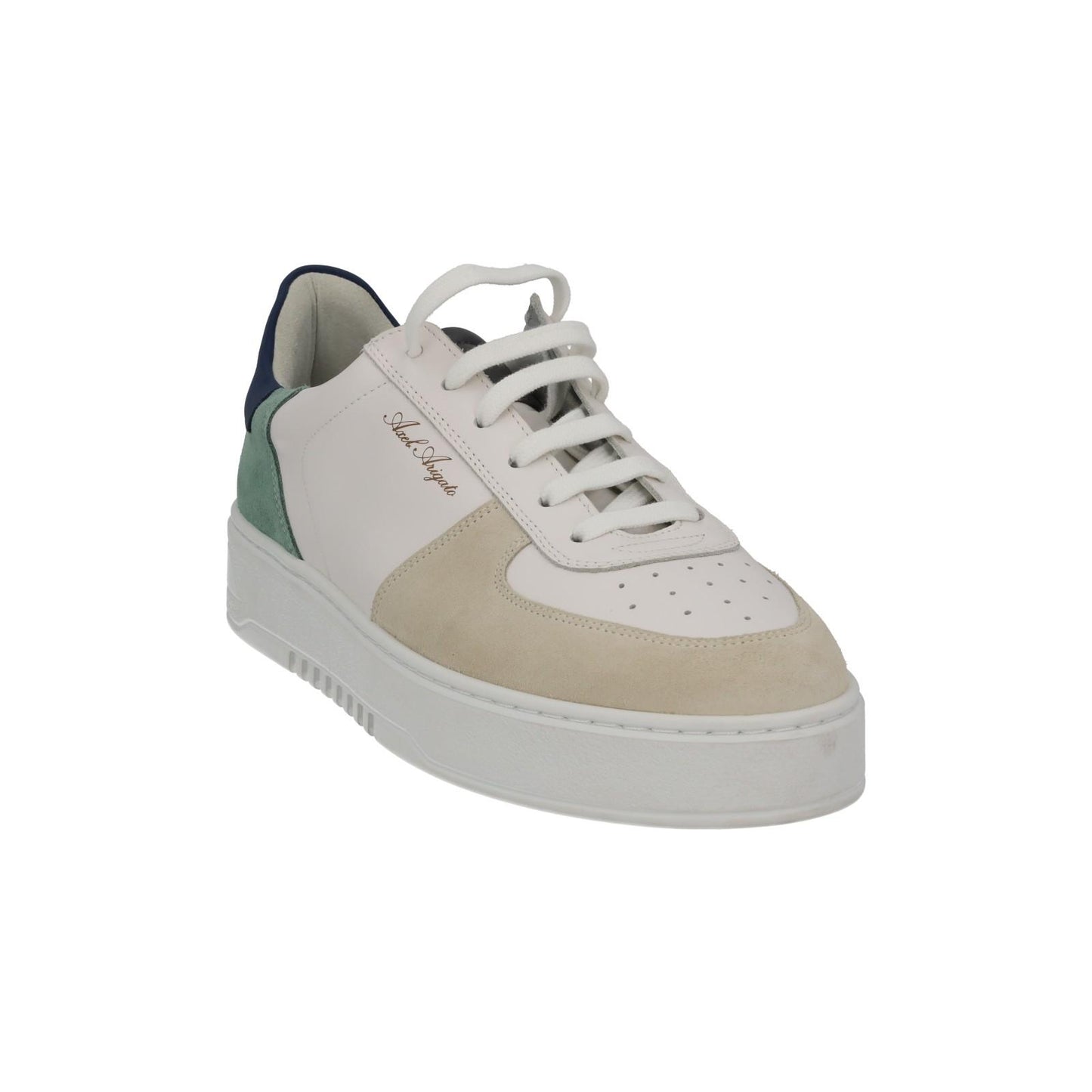 AXEL ARIGATO Men's White Suede Lace-Up Low Orbit Trainers Size UK10 RRP230 NEW