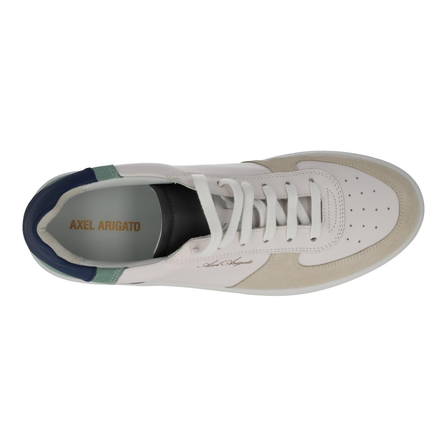 AXEL ARIGATO Men's White Suede Lace-Up Low Orbit Trainers Size UK10 RRP230 NEW