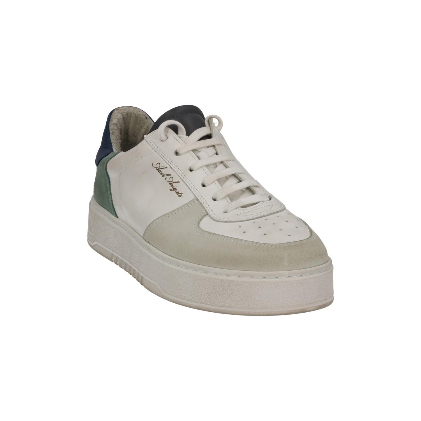 AXEL ARIGATO Men's White Combo Suede Low Top Orbit Trainers Size UK7 RRP230 NEW