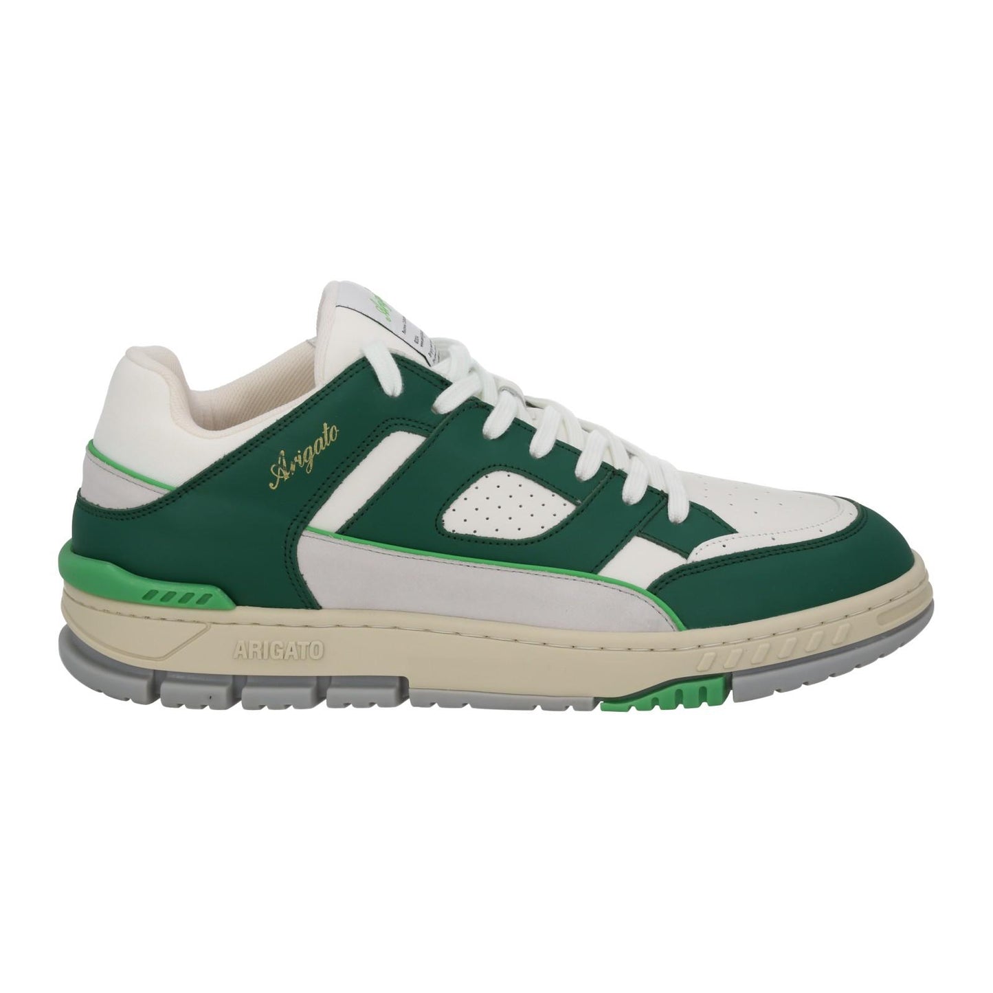 AXEL ARIGATO Men's Green & White Combo Area Low Trainers Size UK11 RRP265 NEW