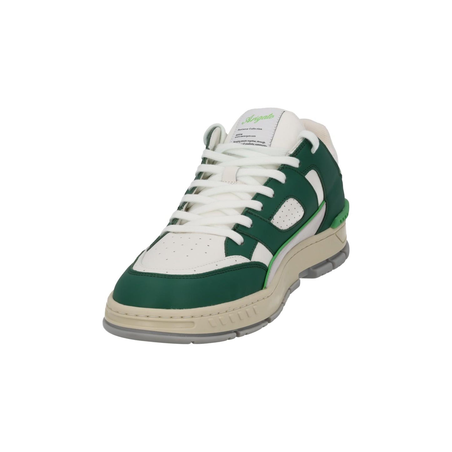 AXEL ARIGATO Men's Green & White Combo Area Low Trainers Size UK11 RRP265 NEW
