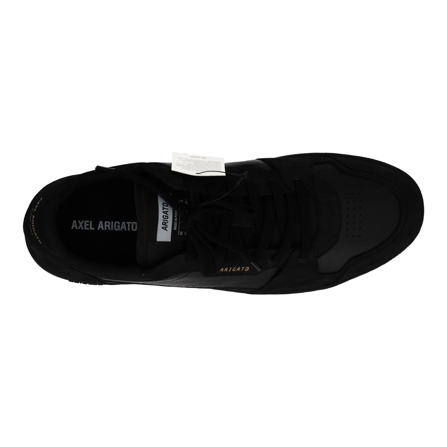 AXEL ARIGATO Men's Black Leather & Suede Dice Mono Trainers Size UK10 RRP215 NEW