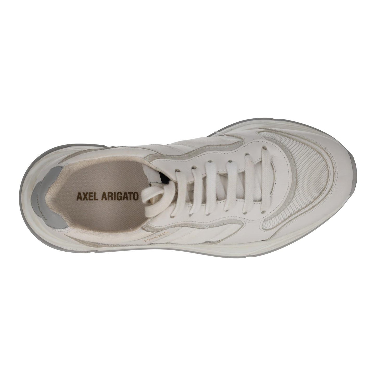 AXEL ARIGATO Ladies White Leather & Fabric Rush Trainers EU37 UK4 RRP210 NEW
