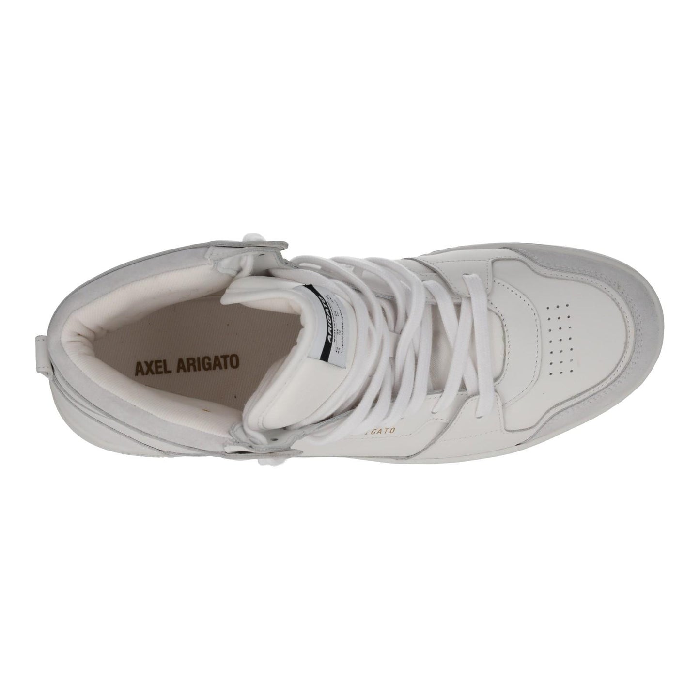 AXEL ARIGATO Men's White Leather & Suede Dice Hi Top Trainers UK11 RRP250 NEW