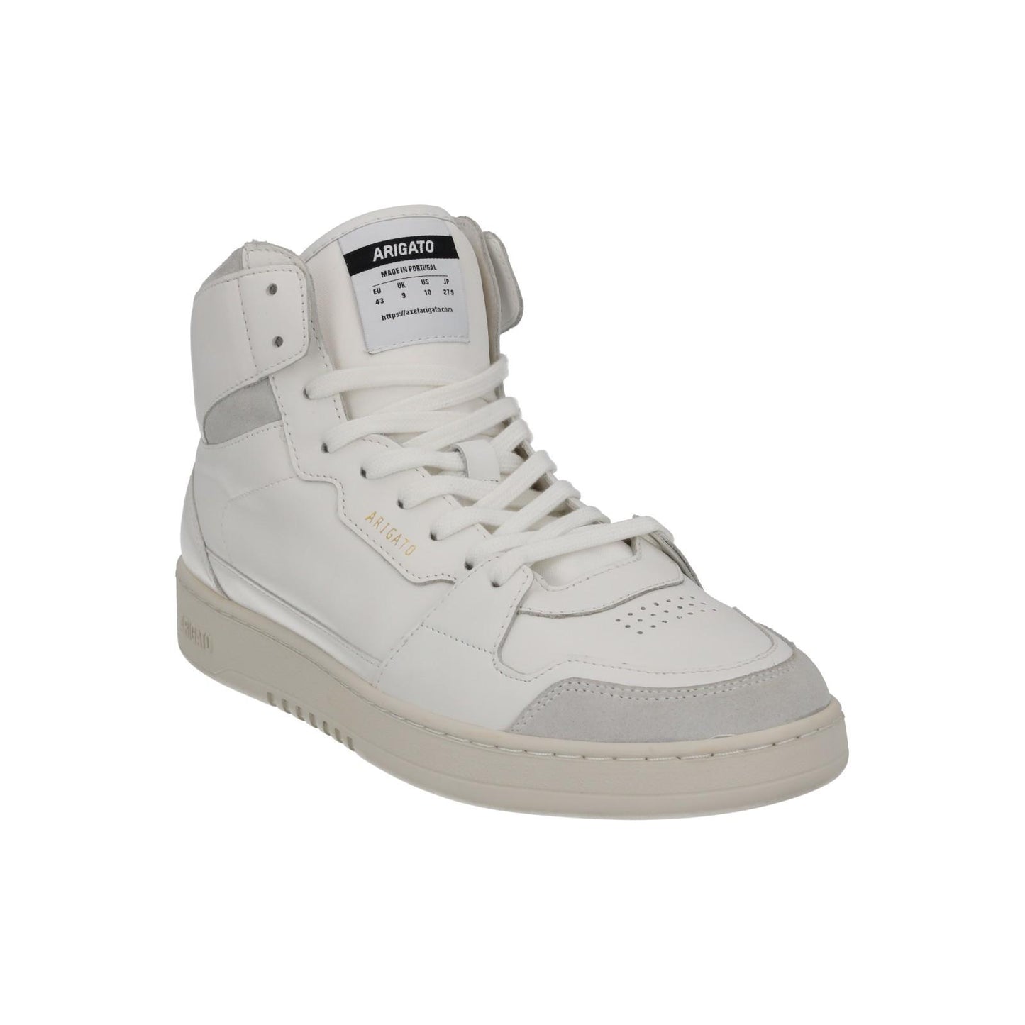 AXEL ARIGATO Men's White Leather & Suede Dice Hi Top Trainers UK9 RRP250 NEW