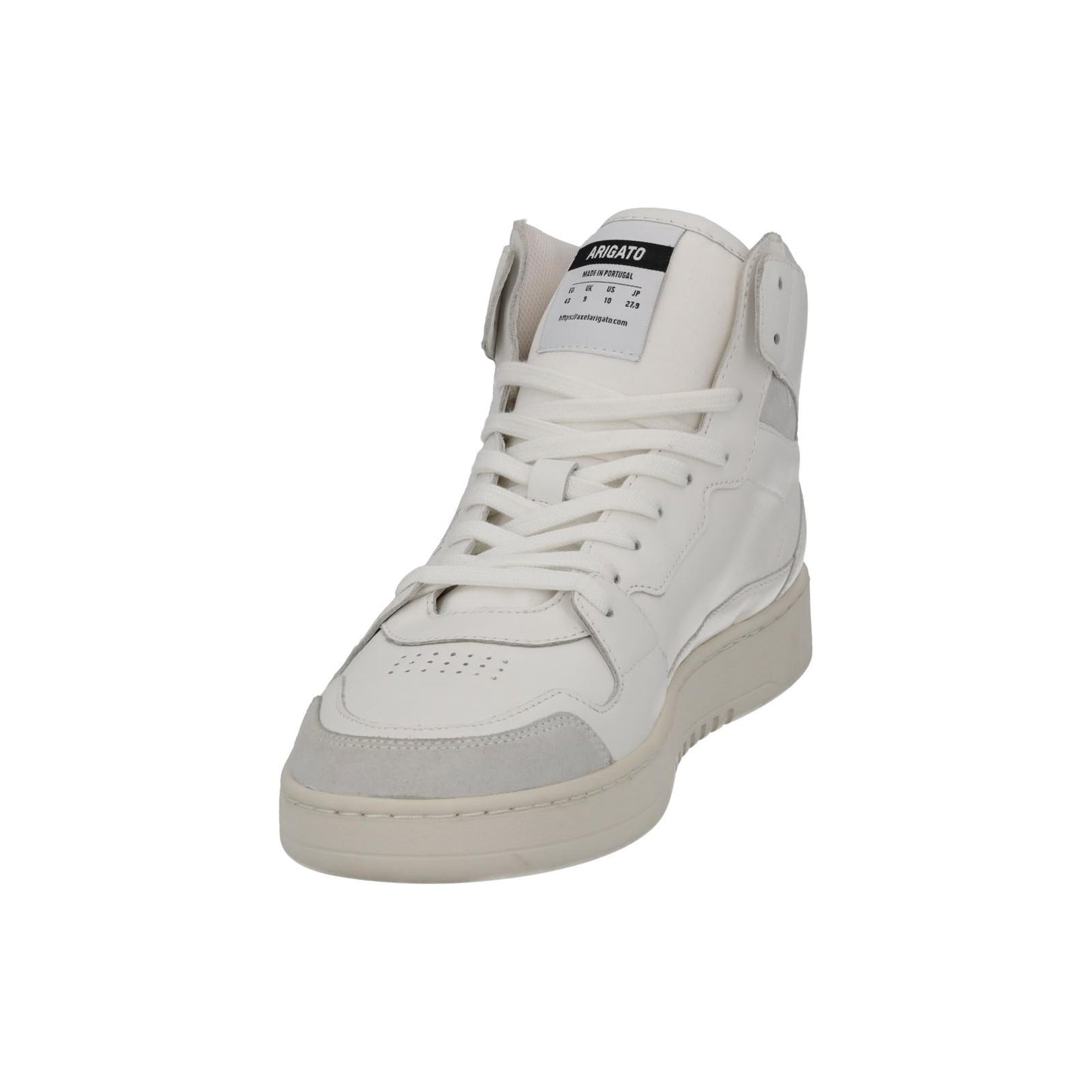 AXEL ARIGATO Men's White Leather & Suede Dice Hi Top Trainers UK9 RRP250 NEW