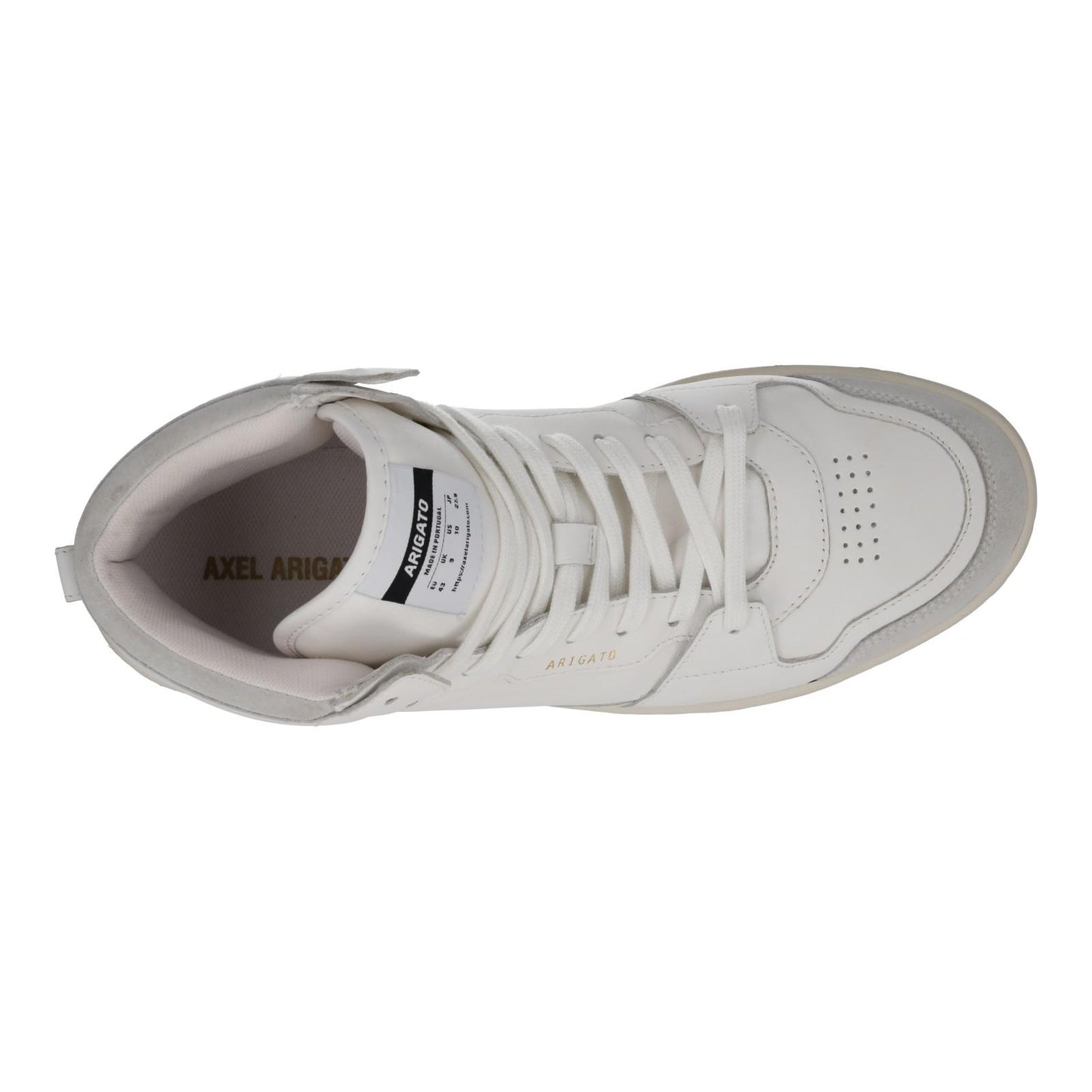 AXEL ARIGATO Men's White Leather & Suede Dice Hi Top Trainers UK9 RRP250 NEW